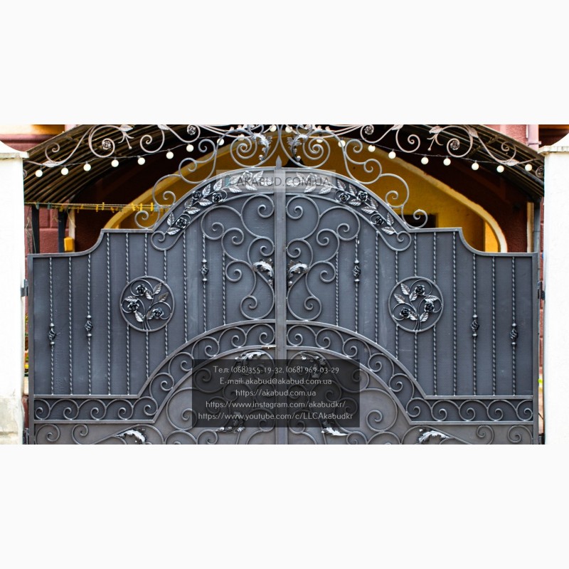Фото 19. Кованые распашные ворота. Ворота распашные с ковкой