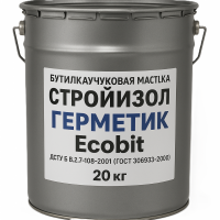 СтройIзол-Герметик Ecobit бутилкаучукова мастика для швів ДСТУ Б.2.7-108-2001 20 кг