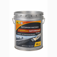 Битумная мастика СтройИзол Битумный ЭКОБИТ ведро 10, 0 кг ДСТУ Б В.2.7-108-2001