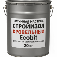 Бітумна мастика СтройIзол Покрiвельний Ecobit ДСТУ Б В.2.7-108-2001 20 кг