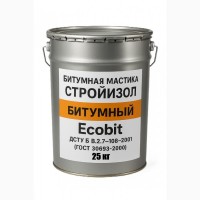 Битумная мастика СтройИзол Битумный ЭКОБИТ ведро 25, 0 кг ДСТУ Б В.2.7-108-2001