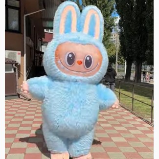 Надувной костюм Лабубу 240 см с вентилятором 4 часа работы на одном заряде