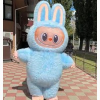 Надувной костюм Лабубу 240 см с вентилятором 4 часа работы на одном заряде