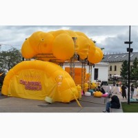 Палатка надувная тент для уличного маркетинга, рекламы возведение 5-15 мин