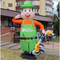 Человек машет на дороге, реклама в месте продаж 340 см