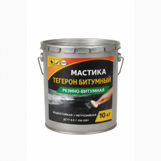 ТЕГЕРОН Битумный ЭКОБИТ ведро 10, 0 кг мастика резино-битумная ДСТУ Б В.2.7-106-2001