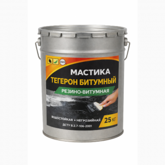 ТЕГЕРОН Битумный ЭКОБИТ ведро 25, 0 кг мастика резино-битумная ДСТУ Б В.2.7-106-2001