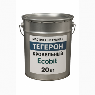 Тегерон Покрiвельний EКОБIТ - покрівельна бітумна мастика вiдро 20 кг