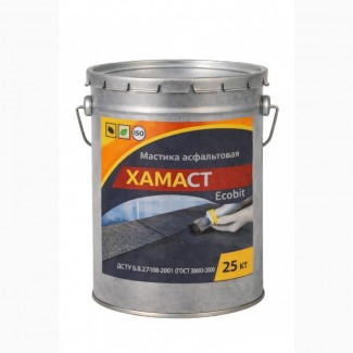 Мастика асфальтовая ХАМАСТ ЭКОБИТ ведро 25, 0 кг ДСТУ Б.В.2.7-108-2001 (ГОСТ 30693-2000)
