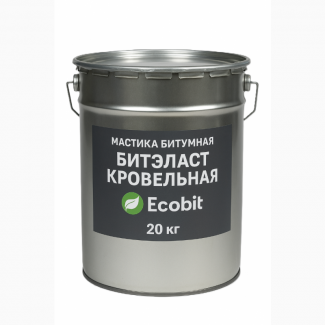 Мастика бітумна БІТЕЛАСТ - ПОКРIВЕЛЬНИЙ Ecobit вiдро 20 кг ДСТУ Б В.2.7-108-2001
