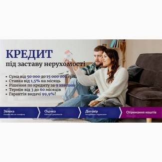 Кредит під заставу нерухомості без довідки про доходи у Києві
