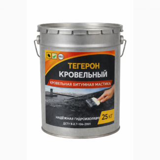 Тегерон Кровельный Ecobit ведро 25, 0 кг - кровельная битумная мастика