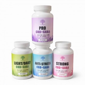 Биодобавка Strong CBD + GABA - антистресс и качественный сон, 60 капсул