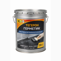 Мастика ТЕГЕРОН Герметик ЭКОБИТ ведро 20, 0 кг бутилкаучуковая ДСТУ Б В.2.7-77-98