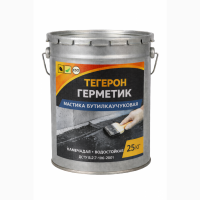 Мастика ТЕГЕРОН Герметик ЭКОБИТ ведро 25, 0 кг бутилкаучуковая ДСТУ Б В.2.7-77-98