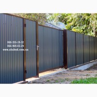 Паркани ковані, зварені, із профлисту. Навіс. Ворота