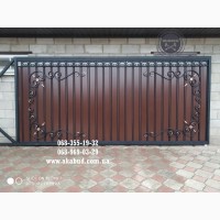 Паркани ковані, зварені, із профлисту. Навіс. Ворота
