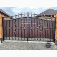 Паркани ковані, зварені, із профлисту. Навіс. Ворота