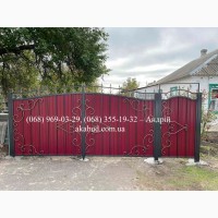 Паркани ковані, зварені, із профлисту. Навіс. Ворота