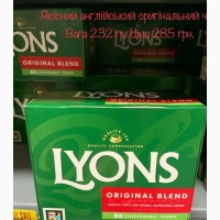 Продаж оригінального англійського якісного чаю бренду Lyons